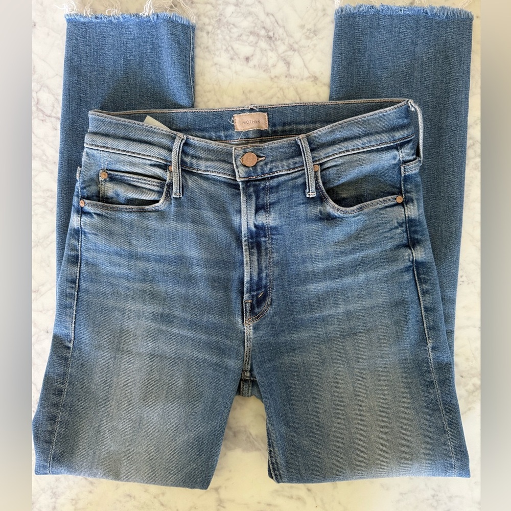 MOTHER Mid-rise dazzler ankle fray - Picture 3 of 5